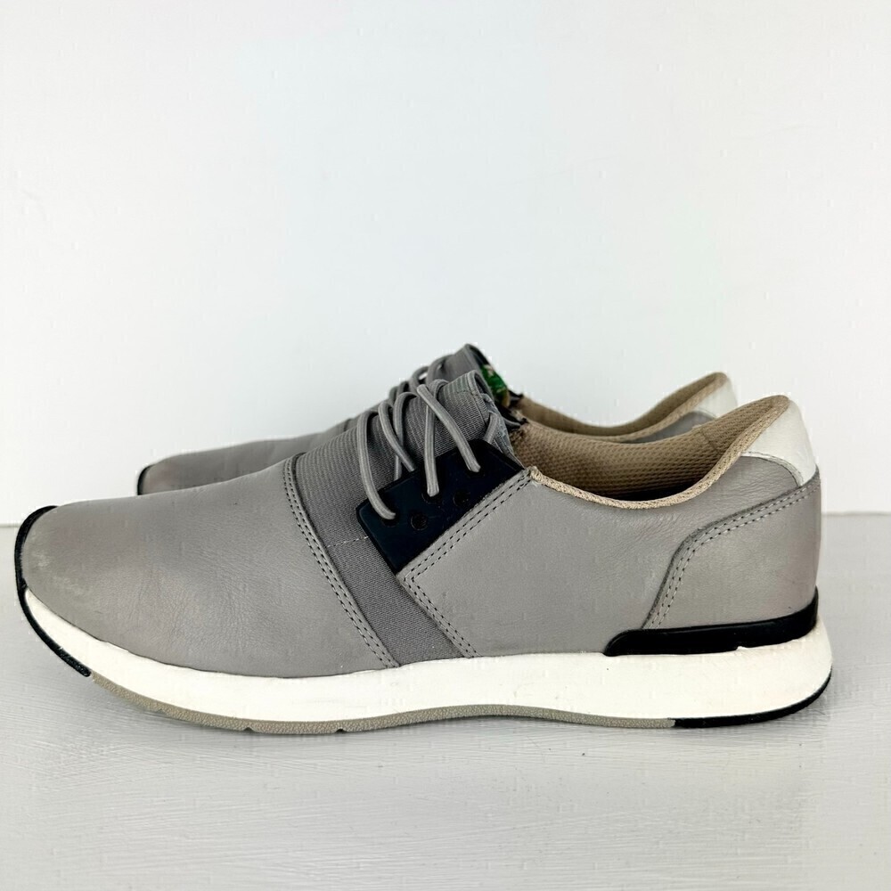 Vionic Carmen Lace Up Leather Sneakers Casual Light Grey Women's Size 7